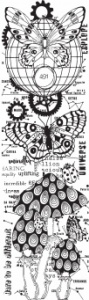 Universal Butterfly Rubber Stamp sheet - A4